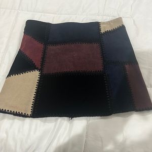 ZARA patchwork mini skirt. Size Medium